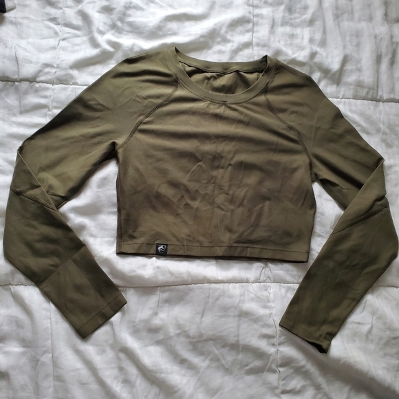 Alphalete Collective Crop Long Sleeve - Sage Green - Picture 3 of 9